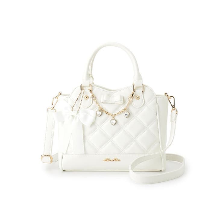 ホワイト(001) | Wキルトチャーム付2WAYボストン | ESPERANZA