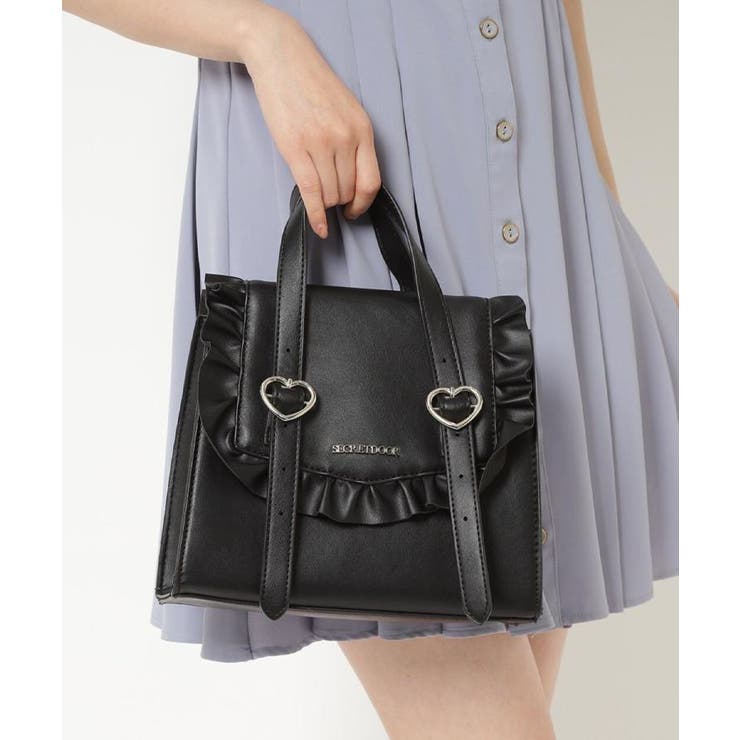 ブラック(019) | フリル×ハート2WAYショルダーバッグ | ESPERANZA