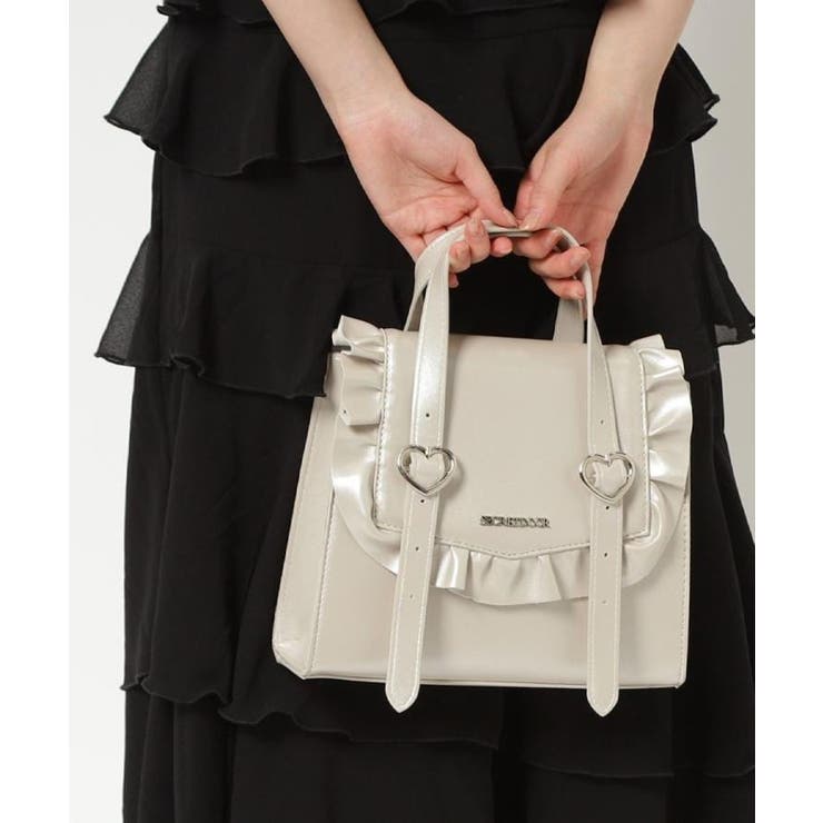 ホワイト(083) | フリル×ハート2WAYショルダーバッグ | ESPERANZA