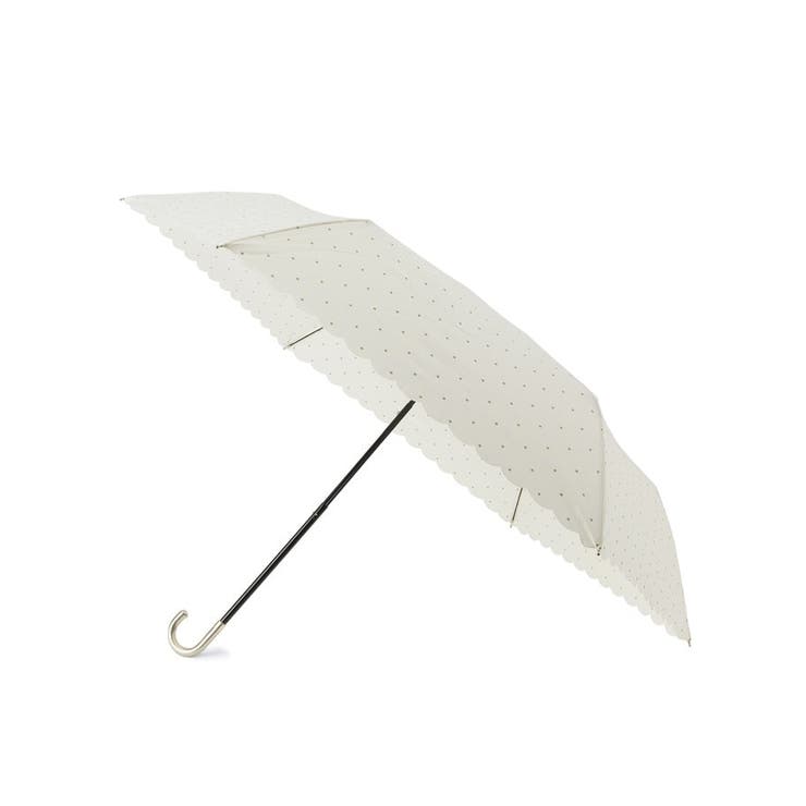 ホワイト(001) | ドットグリッターヒートカットミニ傘／折りたたみ傘 | ESPERANZA