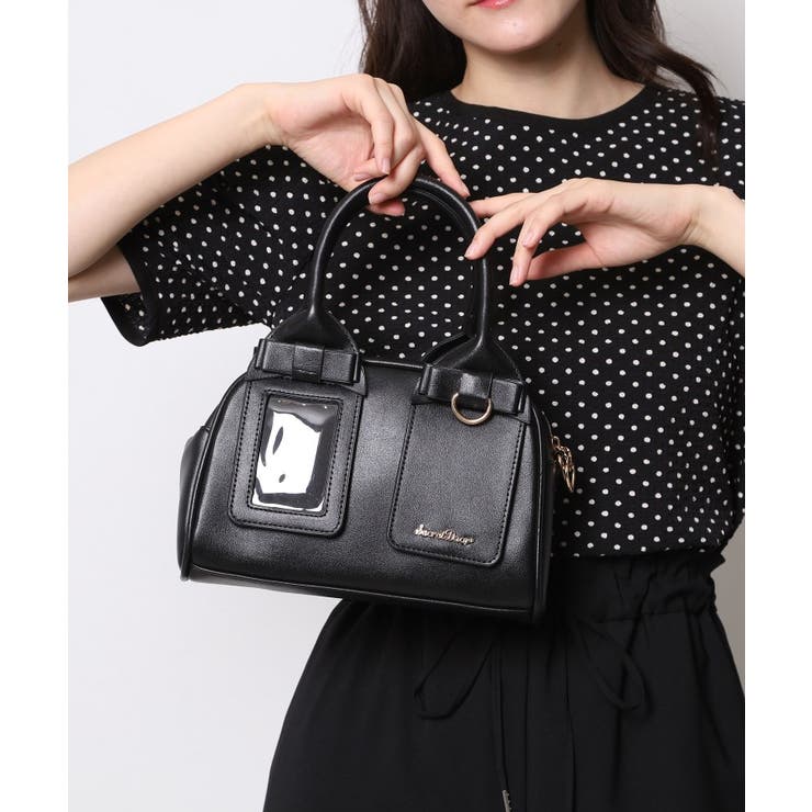 ブラック(019) | リボンミニボストンバッグ | ESPERANZA