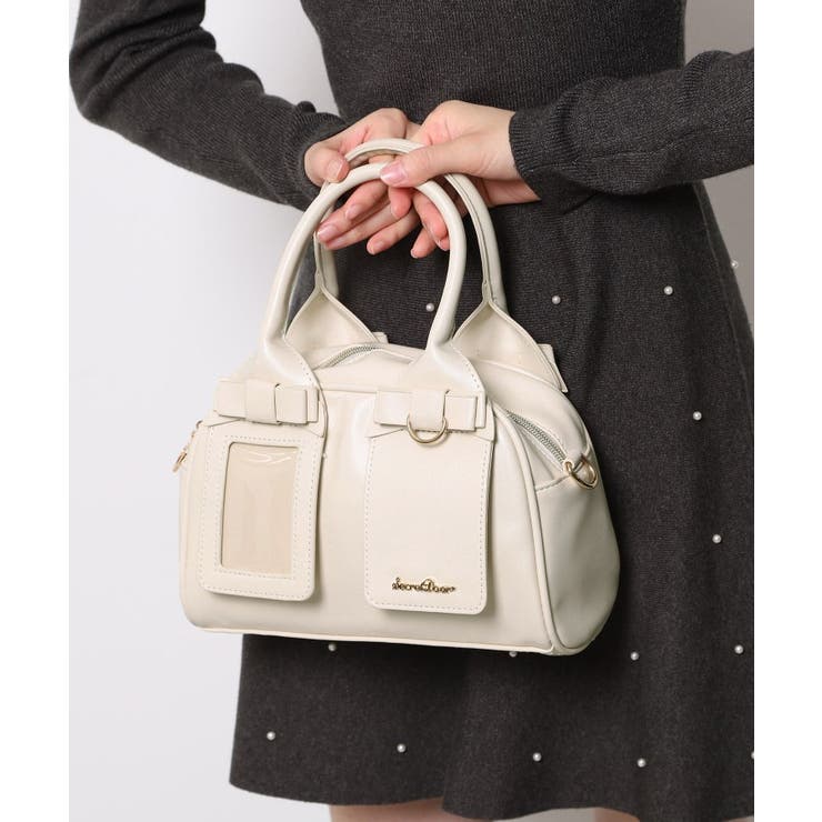 アイボリー(004) | リボンミニボストンバッグ | ESPERANZA