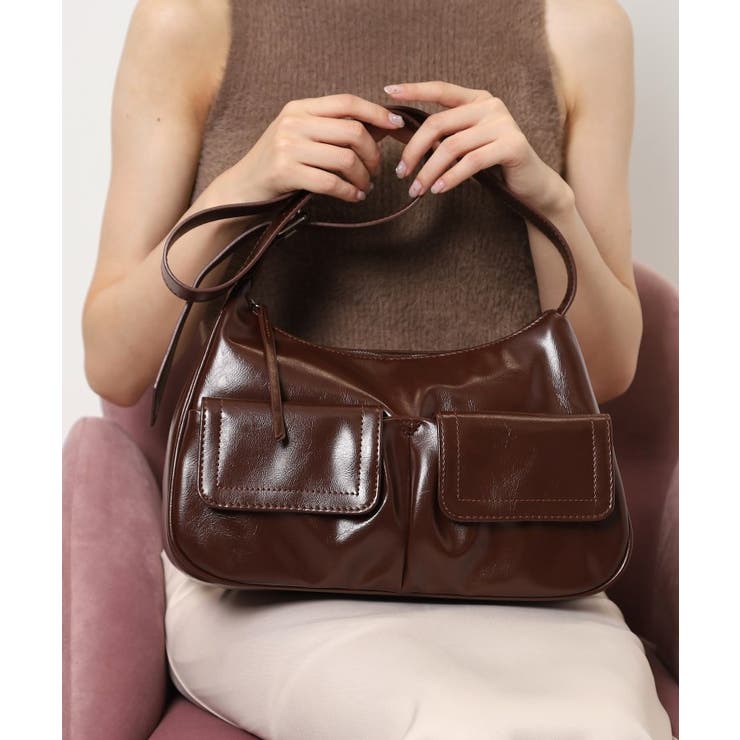 キャメルブラウン(041) | フロントポケットショルダーバッグ | ESPERANZA