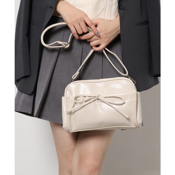 アイボリー(004) | リボンショルダーバッグ | ESPERANZA