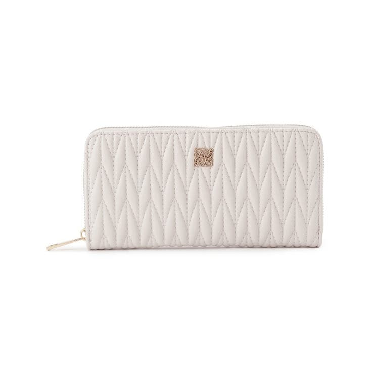 アイボリー(004) | 収納力◎ キルティング長財布 | ESPERANZA