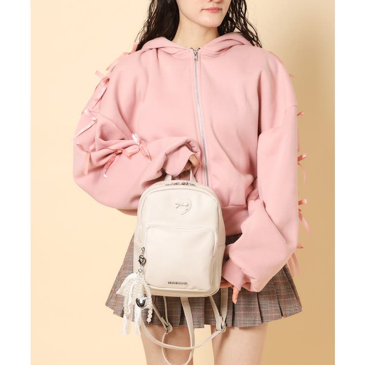 チャーム付きハートモチーフリュック | ESPERANZA | 詳細画像1 