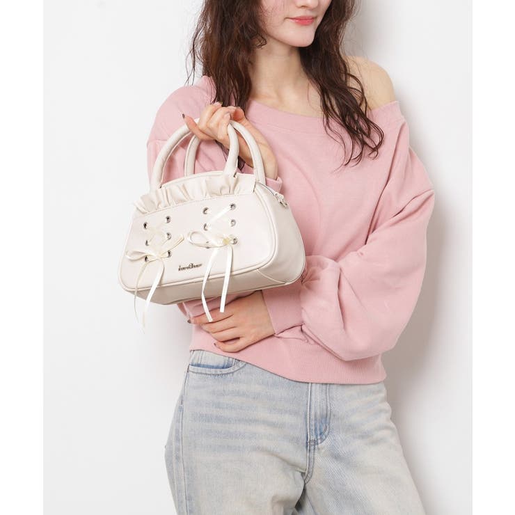 アイボリー(004) | リボン使い2WAYショルダー | ESPERANZA