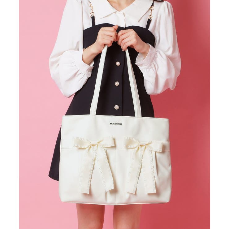 アイボリー(004) | 【新生活・新学期】リボン使いトートバッグ | ESPERANZA