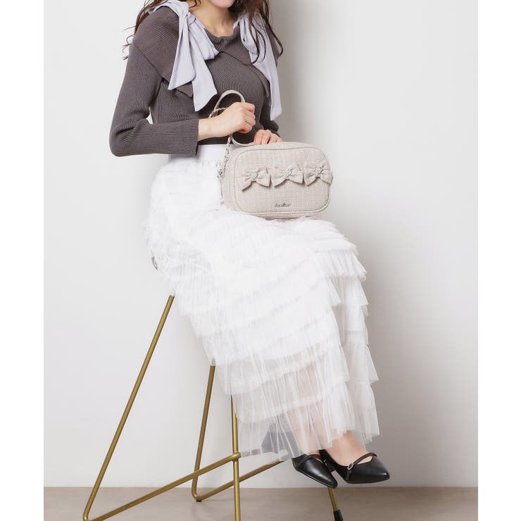 ツイードリボンショルダーバッグ | ESPERANZA | 詳細画像7 