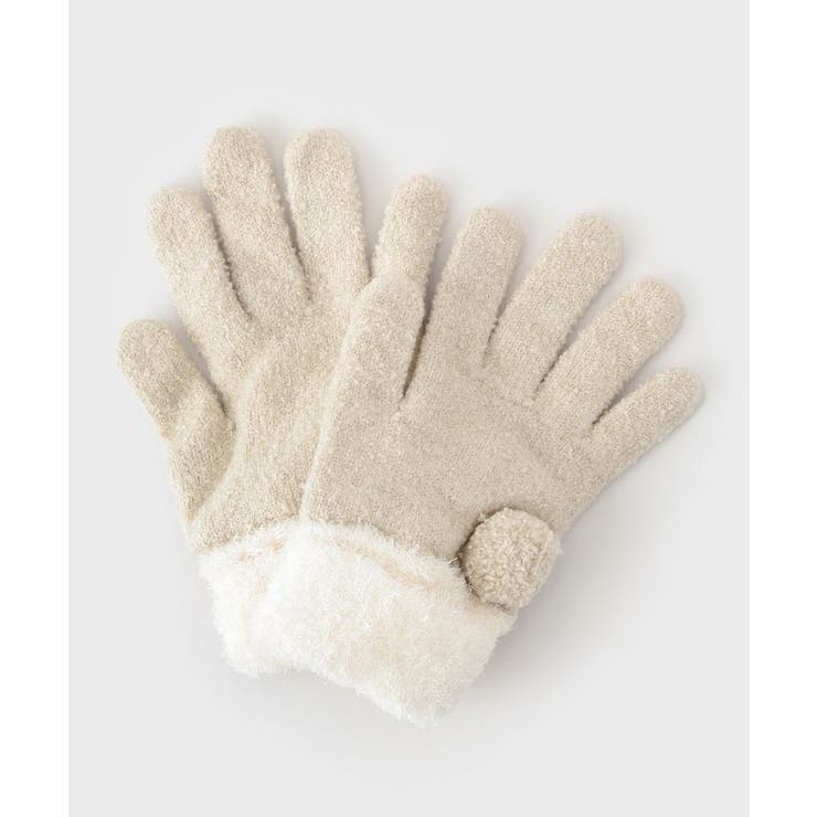 ベージュ(052) | ボンボン付き手袋 | ESPERANZA