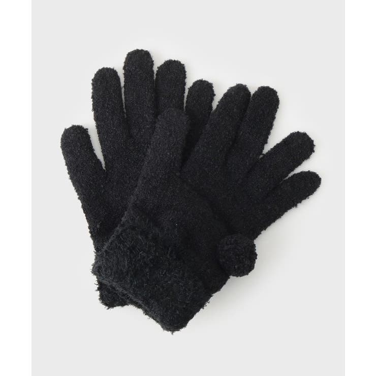 ブラック(019) | ボンボン付き手袋 | ESPERANZA