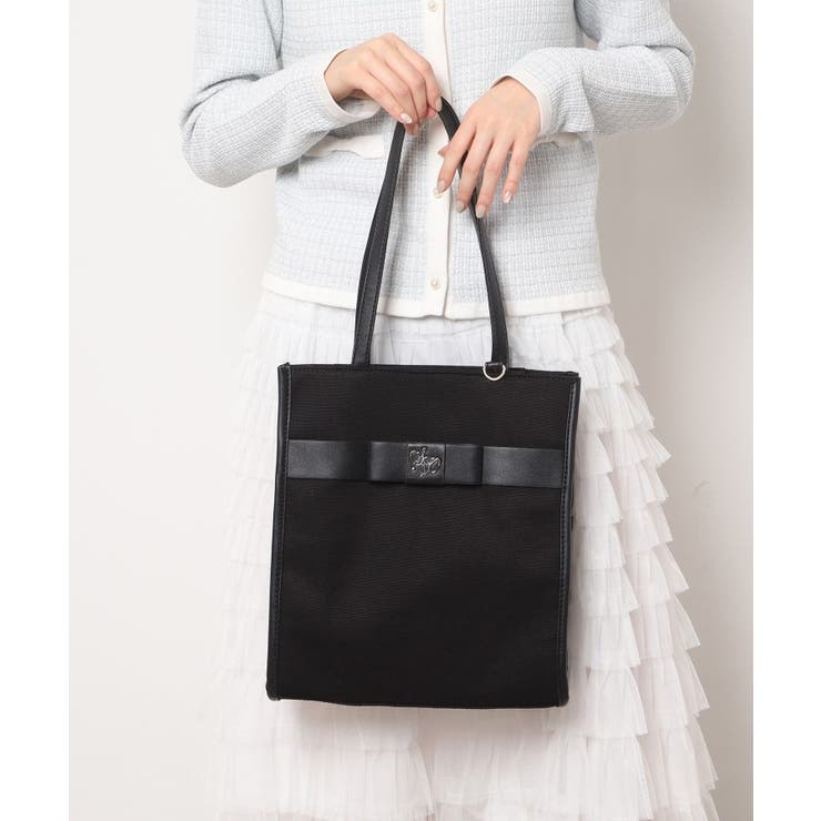 ブラック(019) | 【新生活・新学期】フロントプレート使い縦型トート | ESPERANZA