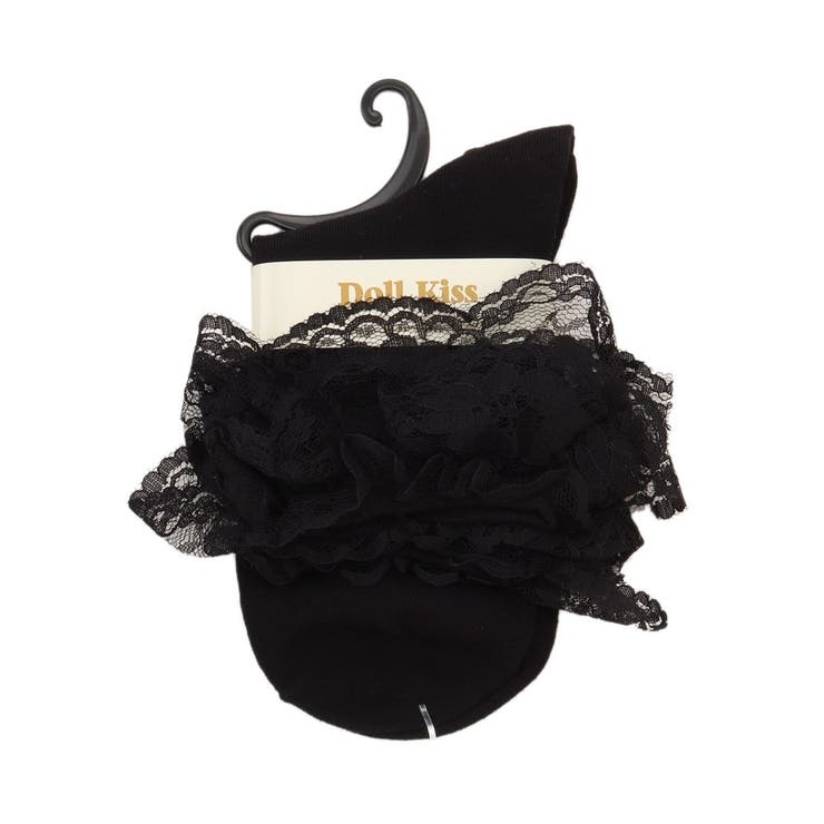 ブラック(019) | 2段レースソックス 靴下 | ESPERANZA