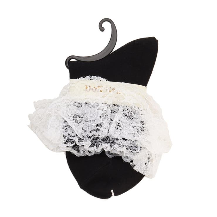 ブラック×ホワイト(901) | 2段レースソックス 靴下 | ESPERANZA