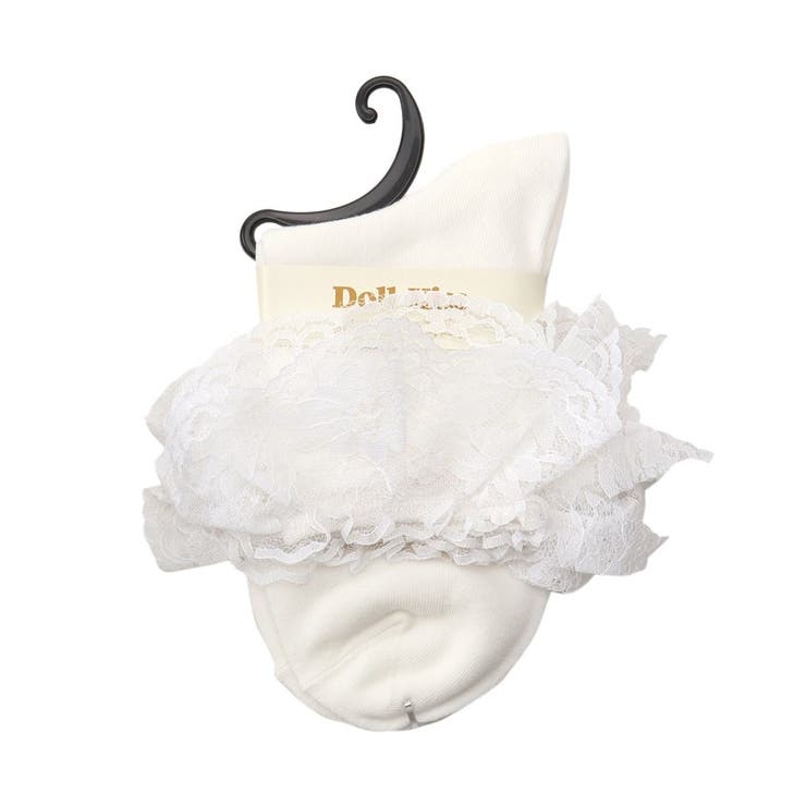 ホワイト(001) | 2段レースソックス 靴下 | ESPERANZA