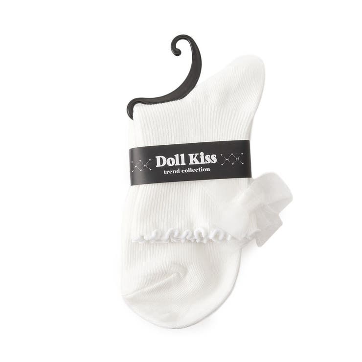 ホワイト(001) | オーガンジー2層リボンソックス | ESPERANZA