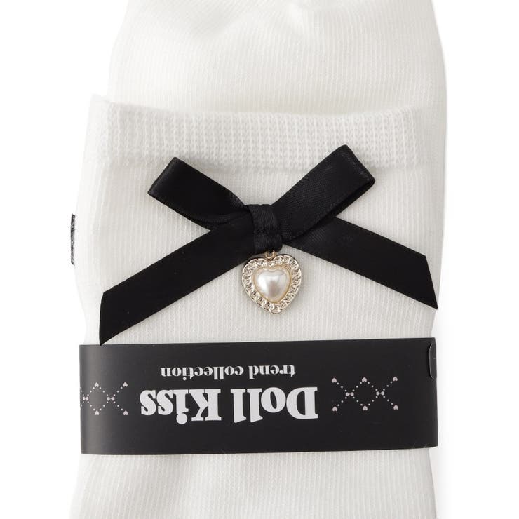 サテンリボン×ハートパーツ付きソックス | ESPERANZA | 詳細画像3 