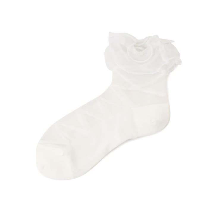 シースルーオーガンジーフリルレースアップ柄靴下 | ESPERANZA | 詳細画像1 