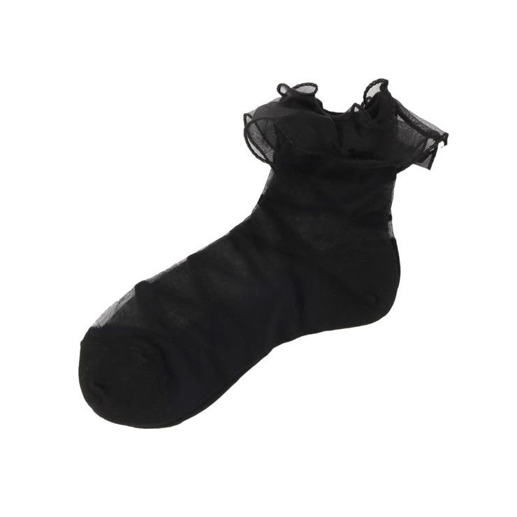 シースルーオーガンジーフリルレースアップ柄靴下 | ESPERANZA | 詳細画像1 