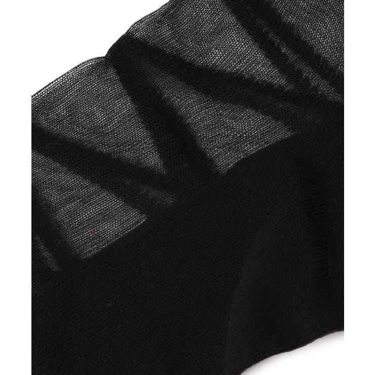 シースルーオーガンジーフリルレースアップ柄靴下 | ESPERANZA | 詳細画像4 