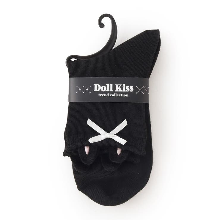 ホワイト(001) | ネコ耳×サテンリボンソックス | ESPERANZA