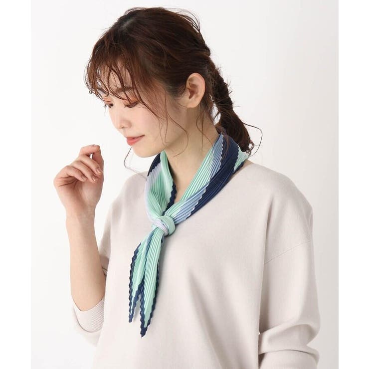 プリーツスカーフカラーブロック 品番 Wrdw Its Demo イッツデモ のレディースファッション通販 Shoplist ショップリスト