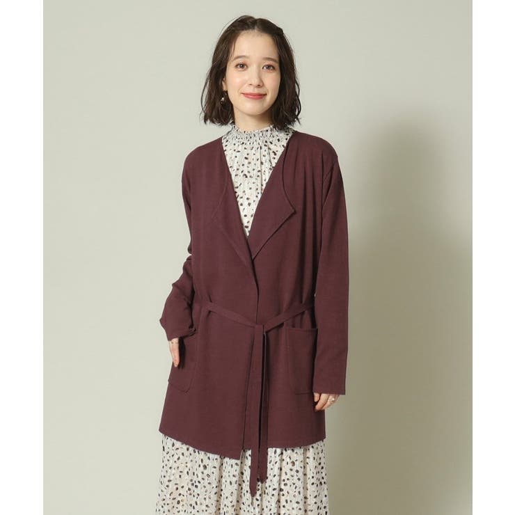 ブラウン(043) | 【アンチピリング／薄手／手洗い可】着流しカーディガン | ITS'DEMO