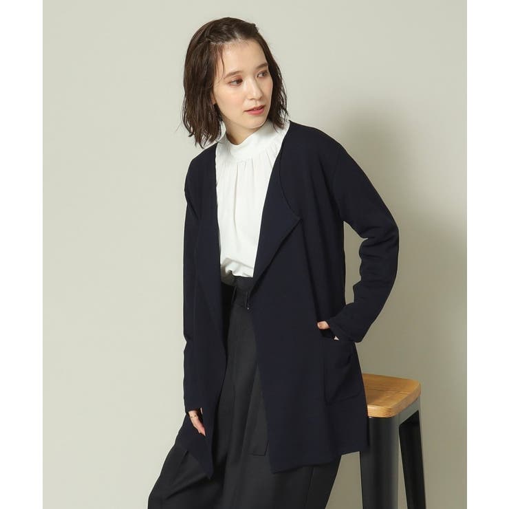 ネイビー(094) | 【アンチピリング／薄手／手洗い可】着流しカーディガン | ITS'DEMO