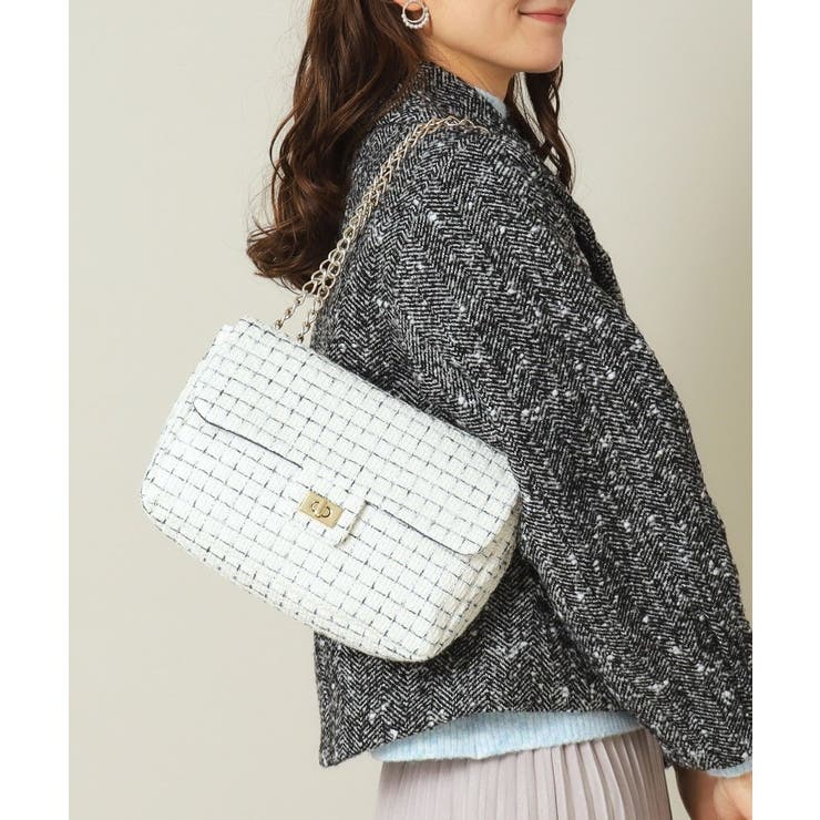 オフホワイト(403) | ツイードミニショルダー | ITS'DEMO