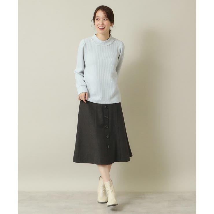 【後ろウエストゴム／手洗い可】ヘリンボーンスカート | ITS'DEMO | 詳細画像11 