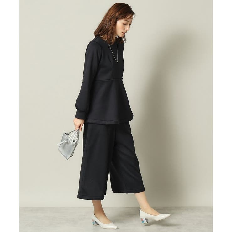 【手洗い可／後ろウエストゴム】裏起毛ガウチョパンツ | ITS'DEMO | 詳細画像3 