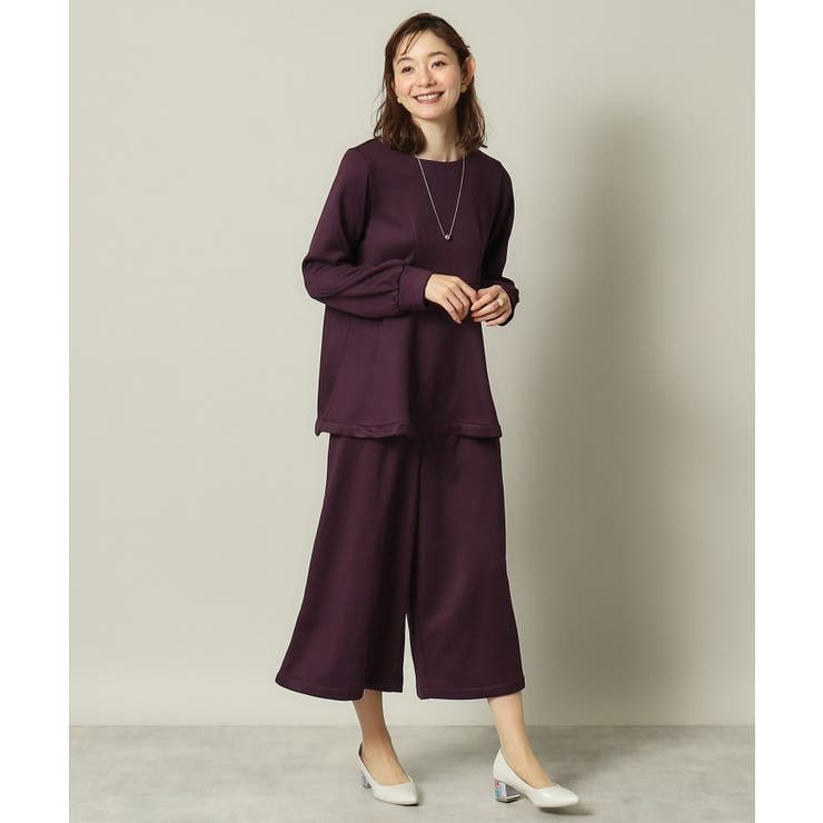 【手洗い可／後ろウエストゴム】裏起毛ガウチョパンツ | ITS'DEMO | 詳細画像7 