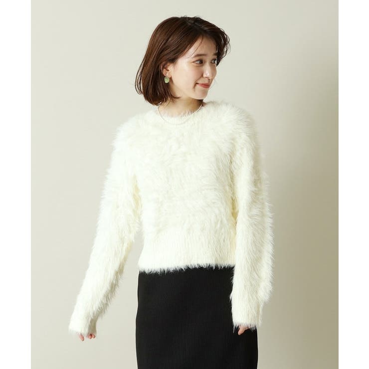 【手洗い可】ラメフェザーニット | ITS'DEMO | 詳細画像1 