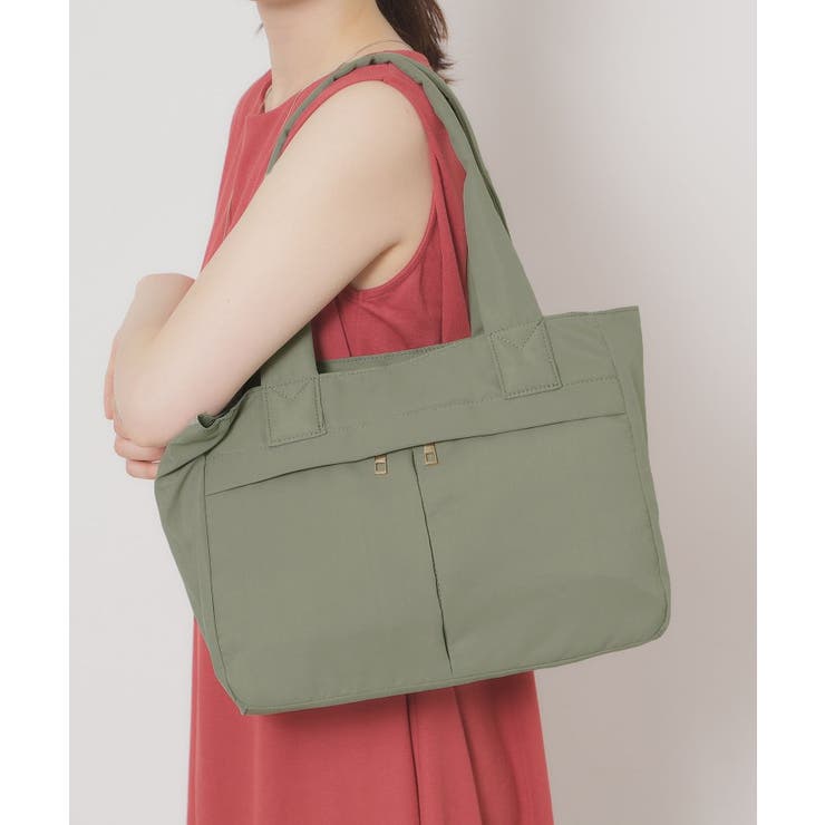 オリーブグリーン(026) | 【A4対応/9ポケット】ふんわり軽量トート | ITS'DEMO