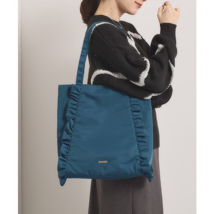 ブルーグリーン(097) | 【A4対応】フリルトート | ITS'DEMO