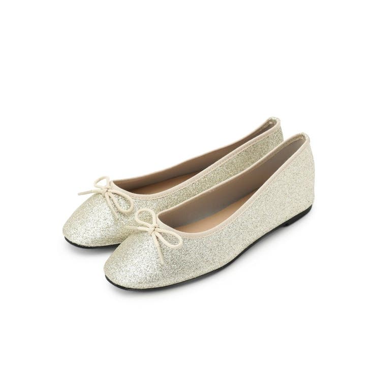 ゴールド(007) | 【6色展開】ラウンドフラットシューズ | ITS'DEMO