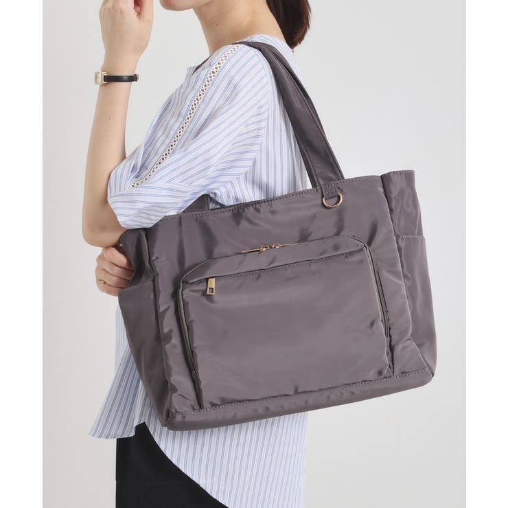 グレー(012) | ガバッとトート【12ポケット／A4対応／キャリーオン可】 | ITS'DEMO