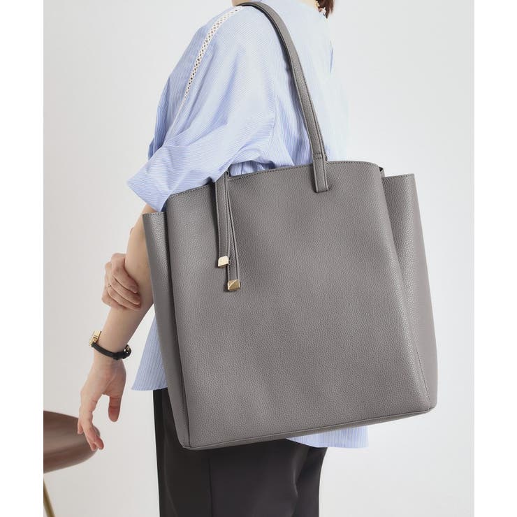 グレー(012) | ＜かるバッグ＞縦型A4トート【通勤】 | ITS'DEMO