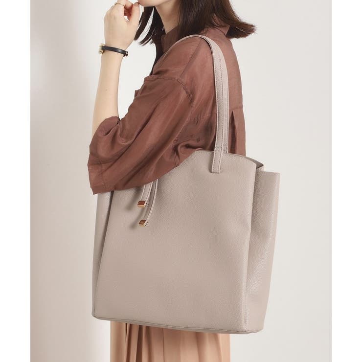 グレージュ(050) | ＜かるバッグ＞縦型A4トート【通勤】 | ITS'DEMO