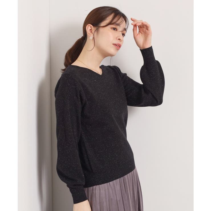 【手洗い可】アンジェリーナ総針vネックニット | ITS'DEMO | 詳細画像12 