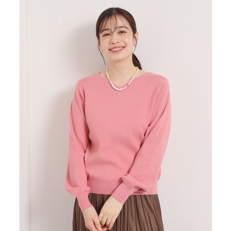 【手洗い可】アンジェリーナ総針vネックニット | ITS'DEMO | 詳細画像17 