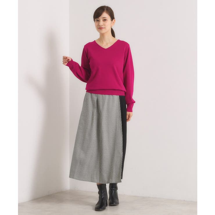 【縮みに強い／洗濯機OK】Vネックニットプルオーバー | ITS'DEMO | 詳細画像18 