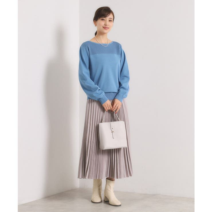 【縮みに強い／洗濯機OK】編地切替ニットプルオーバー | ITS'DEMO | 詳細画像21 