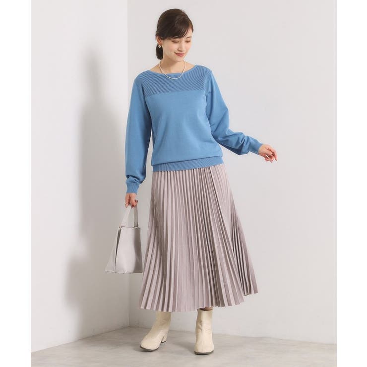 【縮みに強い／洗濯機OK】編地切替ニットプルオーバー | ITS'DEMO | 詳細画像22 