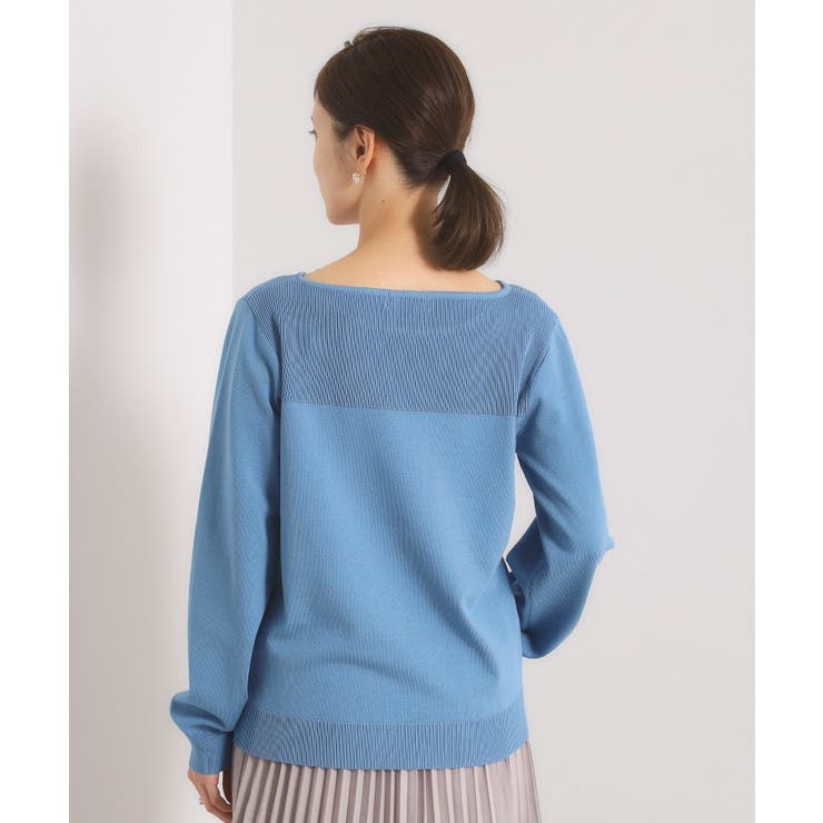 【縮みに強い／洗濯機OK】編地切替ニットプルオーバー | ITS'DEMO | 詳細画像26 