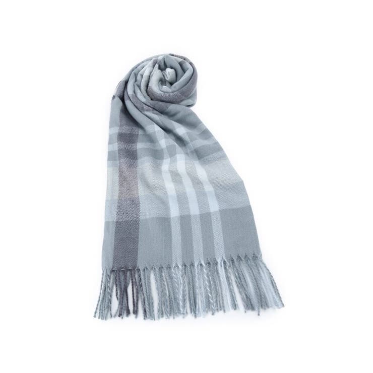 グレー(212) | 【洗濯可】クリーミータッチ60幅チェックストール | ITS'DEMO