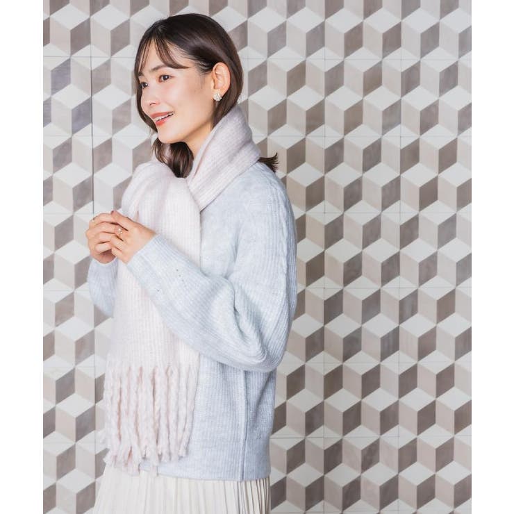 【手洗い可】リブラッセル無地ストール | ITS'DEMO | 詳細画像1 