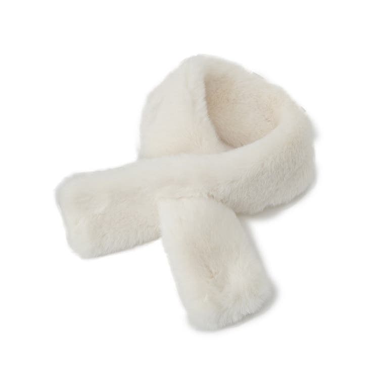 アイボリー(004) | 【6色展開】ミニファーマフラー | ITS'DEMO