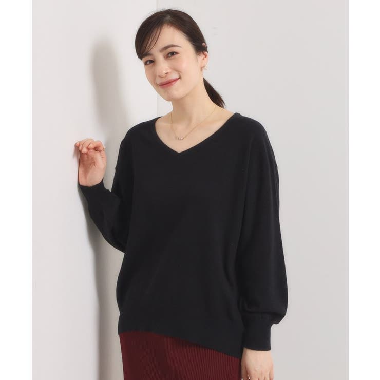 【静電気防止／手洗い可】クリーミータッチVネックニット | ITS'DEMO | 詳細画像6 