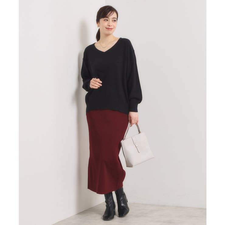 【静電気防止／手洗い可】クリーミータッチVネックニット | ITS'DEMO | 詳細画像8 